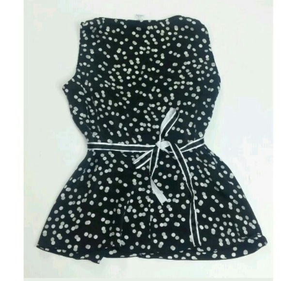 White House Black Market Silk Polka Dot Bead Shirt - Picture 2 of 5